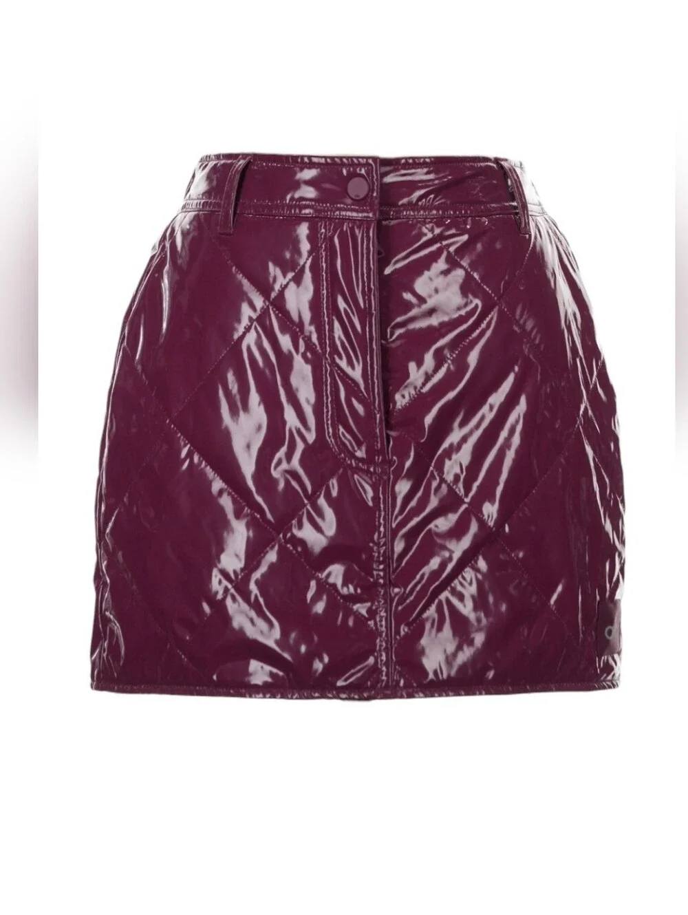 Alo Yoga Sno Moto Puffer Mini Skirt in Wildberry sz SMALL